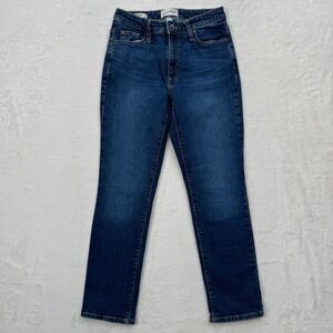 Universal Thread Jeans Womens 0/25R Dark Wash High Rise Straight Stretch Denim